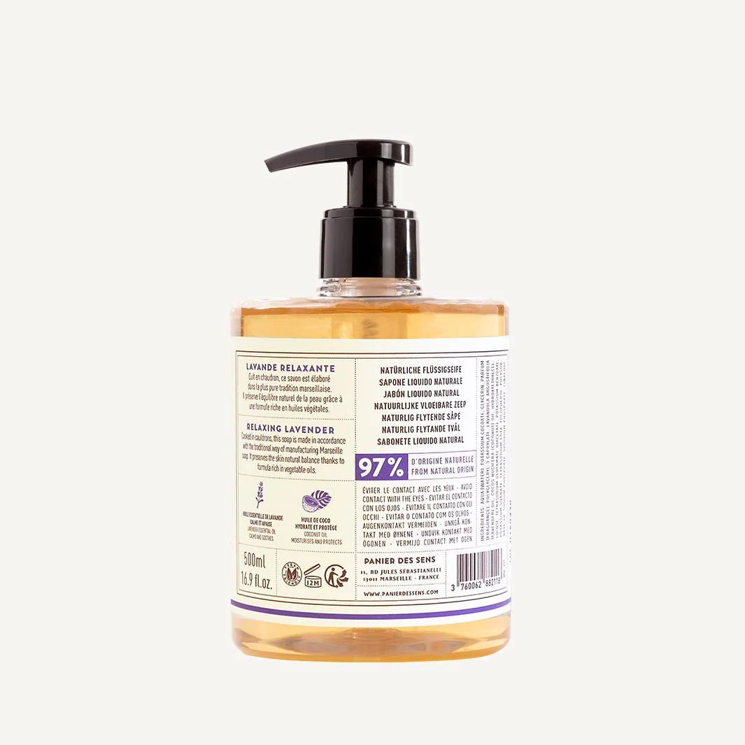 Pack de 2 Savons de Marseille liquides - Huile Essentielle de Lavande 2 x 500ml - Image 3