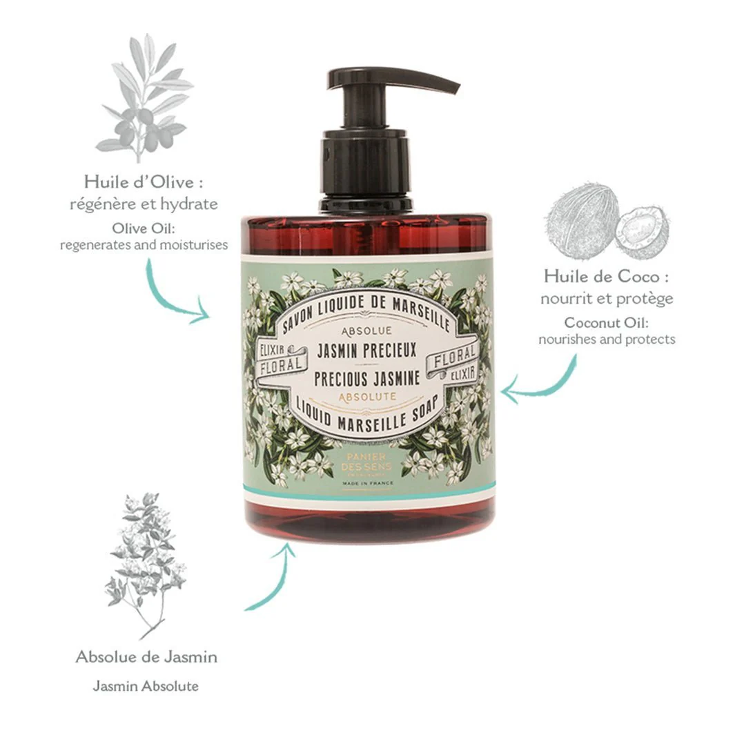 Savon de Marseille liquide | Jasmin Précieux 500ml - Image 2