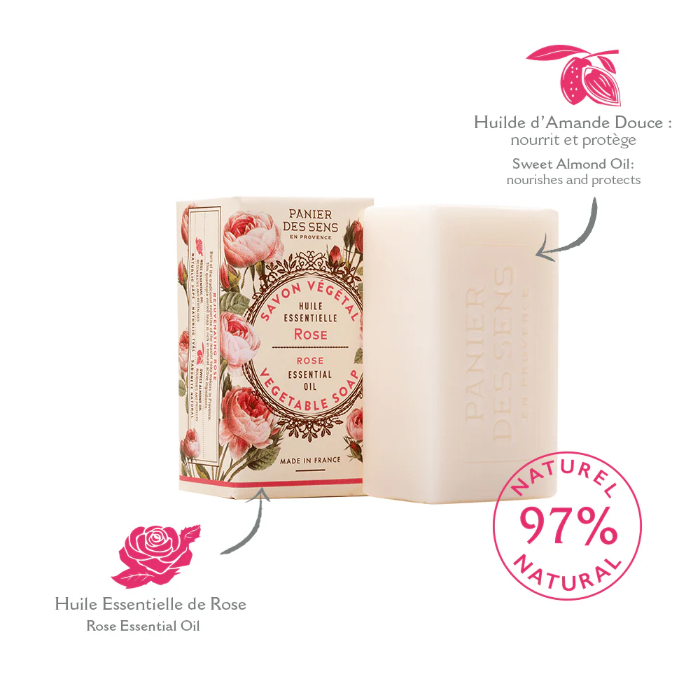 Savon solide végétal - Rose Envoûtante 150g - Image 2